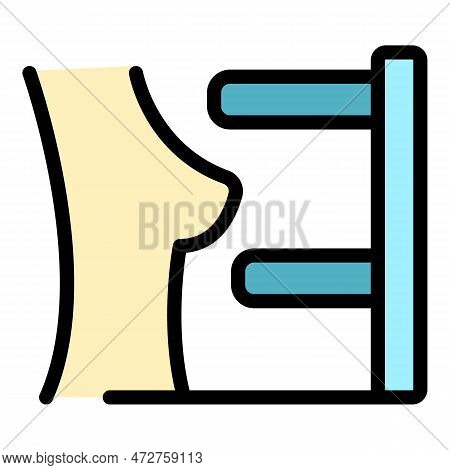 Mammogram Icon. Outline Mammogram Vector Icon For Web Design Isolated On White Background Color Flat