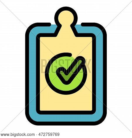 Clipboard Task Icon. Outline Clipboard Task Vector Icon For Web Design Isolated On White Background 