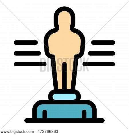 Ranking Statuette Icon. Outline Ranking Statuette Vector Icon For Web Design Isolated On White Backg