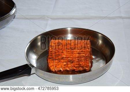 Rolled Bacon With Red Paprika Spicing All Around