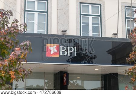 Lisbon, Portugal - December 5, 2022: Logo And Sign Of Banco Portugues De Investimento.