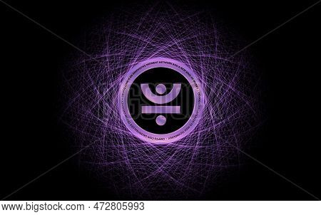 Abstract Glowing Fractal Lines Mesh Digital Background