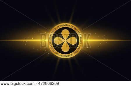 Abstract Glowing Fractal Lines Mesh Digital Background