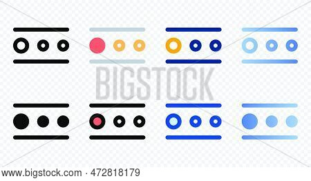 Pagination Icons In Different Style. Pagination Icons. Different Style Icons Set. Vector Illustratio