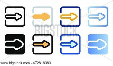 Input Icons In Different Style. Input Icons. Different Style Icons Set. Vector Illustration