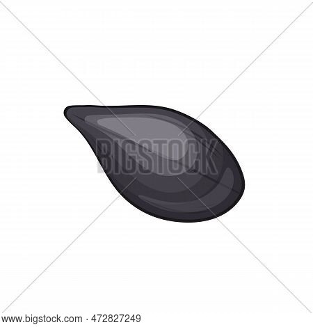 Sesame Seed Black Cartoon. Food Healthy, Ingredient Organic, Dry Grain, Natural Condiment, Heap Raw 