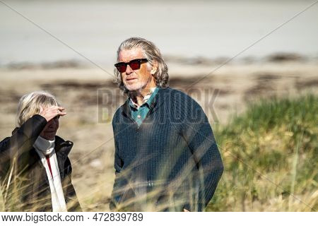 Portnoo, County Donegal, Ireland - March 07 2023 : For Letters Of Love Is Filmed Starring Pierce Bro