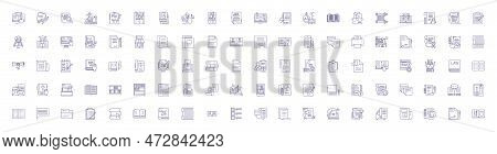 Chat Marketing Line Icons Signs Set. Design Collection Of Chatbot, Messaging, Automation, Conversati