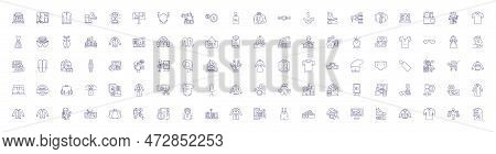 Retail Management Line Icons Signs Set. Design Collection Of Retail, Management, Sales, Merchandisin