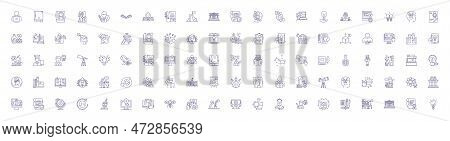 Marketing Automation Line Icons Signs Set. Design Collection Of Automation, Marketing, Software, Str
