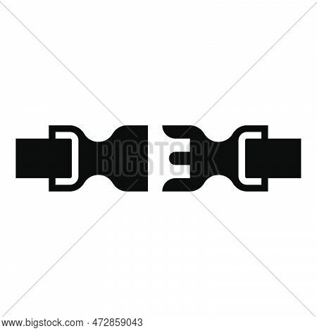 Buckle Fastener Clasp Furniture For Clothes System Of Fast Snap Join For Backpack Bag Opened Icon Bl