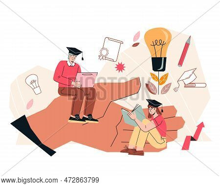 Education Opportunity For Company Employees. Employee Skills And Professional Development Benefits, 