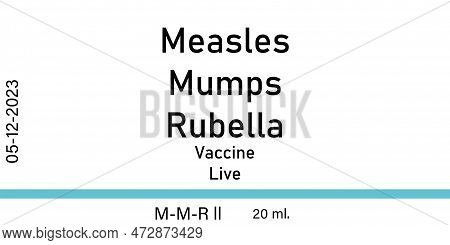 Measles Mumps Rubella (mmr) Vaccine Label Design