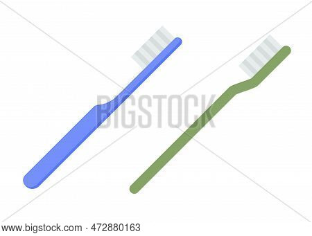 Toothbrush Flat Vector Icon. Mouth Brush Design Isolated Tooth Icon Illustration.