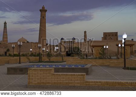 View Of The Old City Of Ichan-kala On A Early September Morning. Khiva. Uzbekistan