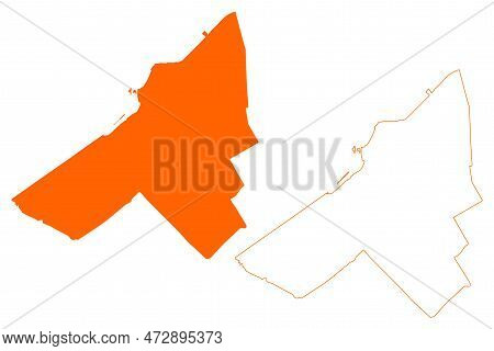Lelystad City And Municipality (kingdom Of The Netherlands, Holland, Flevoland Province) Map Vector 