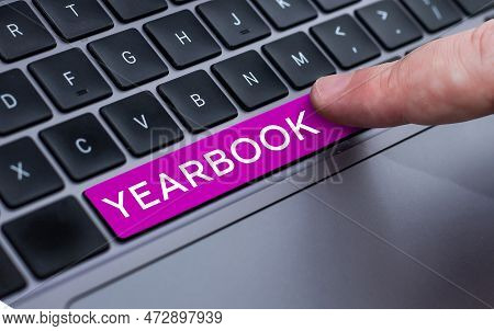 Conceptual Caption Yearbook. Conceptual Photo Publication Compiled By Graduating Class As A Record O