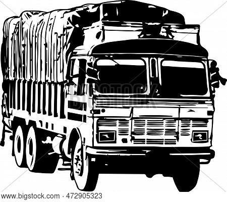 Vintage Indian Truck Vector Illustration
Retro Indian Truck Graphic Design
Old-fashioned Indian Truc