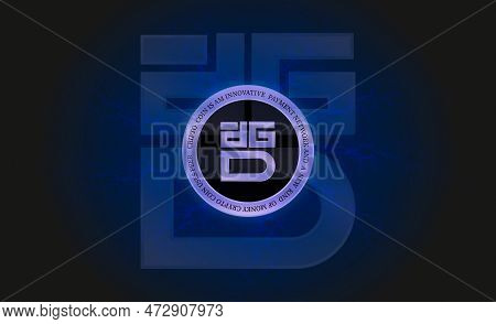 Abstract Futuristic Technology Background. Hud Circle Element. Hi-tech Communication Concept.
