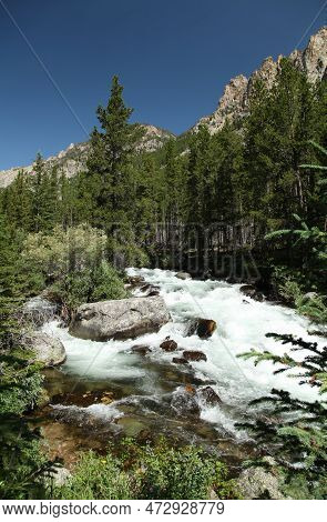 Lake Fork Creek In Beartooth Mountains, Montana