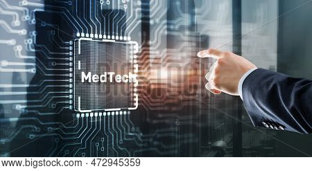 Medicine Technology Integration Automation Computing Health Care Concept. Clicking On The Virtual Sc