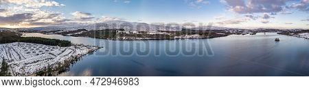 Aerial View Of St. Colmcilles Church, Glendowan, Lough Gartan, County Donegal - Ireland