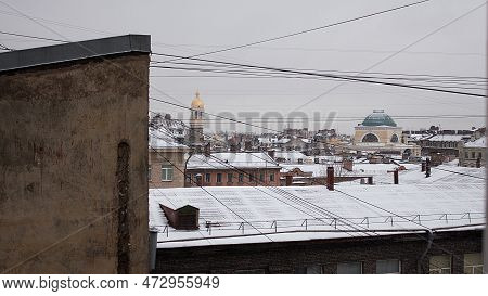 View Of St. Vladimir's Cathedral Over The Roofs Of St. Petersburg