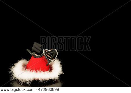 High Heel Shoes  On A Black Background