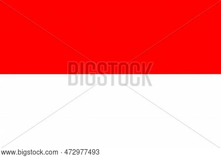 The Nationalflag Of Monaco In Red And White Stripes