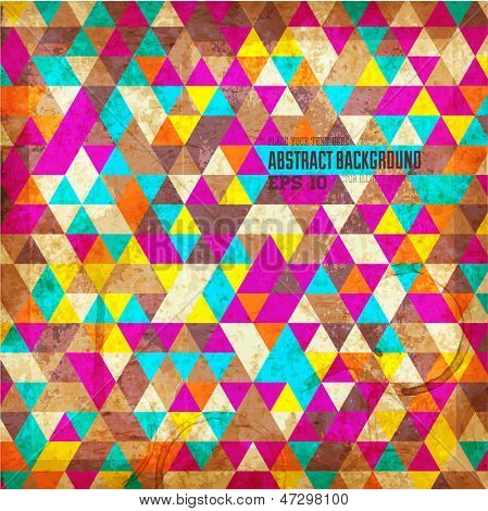 Retro geometrische patroon. Vector grunge achtergrond voor ontwerp.