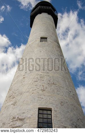 Key Biscane Point Lighthouse Near Miami, Florida In The United States