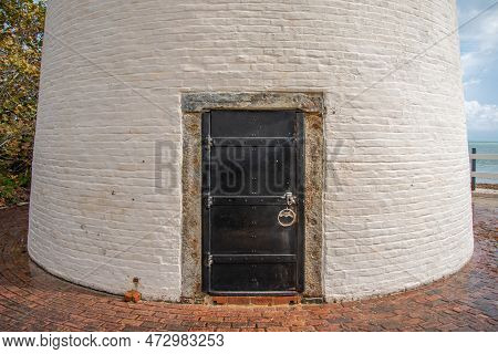 Key Biscane Point Lighthouse Near Miami, Florida In The United States