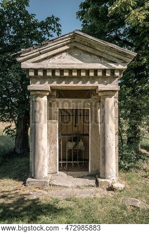 Chapel Resembling An Ancient Temple On A Field Road East Of Svor In The Lusatian Mountains, Czech Re