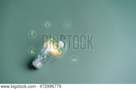 Co2 Reduction Icon With On Lightbulb Earth Decrease Co2 Or Carbon Dioxide Emission, Carbon Footprint