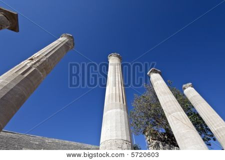 Lindos archeologické naleziště na ostrově Rhodos, Řecko