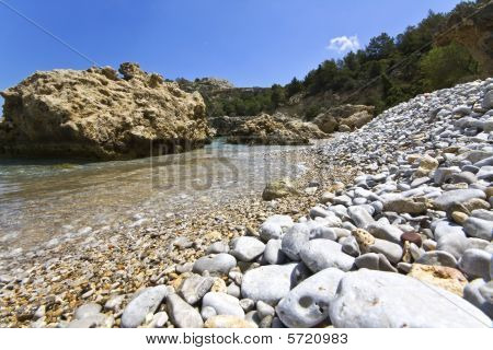 Spiaggia Regina Antoni (o Ladiko) all'isola di Rodi, Grecia