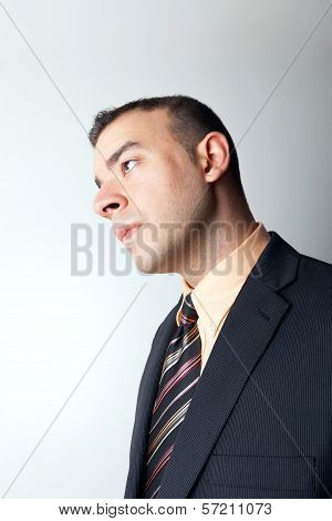 Contemplative Business Man Thinking