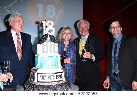 Kim Novak, Robert Osborne, Robert Wagner, Ben Mankiewicz at TCM Celebrates 18 Years, Private Location,  Los Angeles, CA 04-14-12
