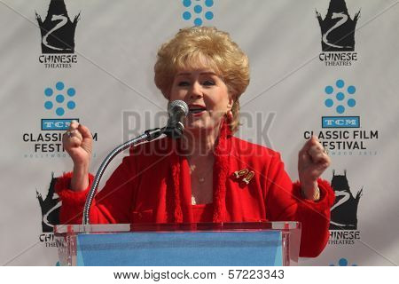 Debbie Reynolds at the Kim Novak Hand and Foot Print Ceremony to coincide with the TCM Film Fest, Chinese Theater, Hollywood, CA 04-14-12
