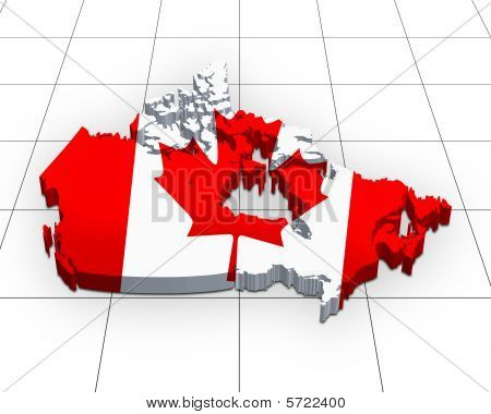 3d map of Canada