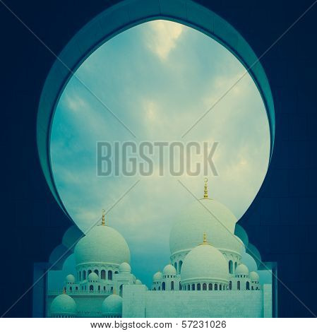 Blue And White Islamic Mosque