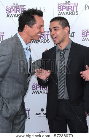 Benjamin Bratt, Wilmer Valderrama at the 2012 Film Independent Spirit Awards, Santa Monica, CA 02-25-12