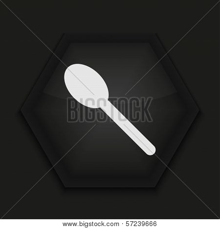 Vector creative icon on black background. Eps10