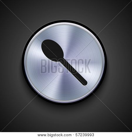 vector metal icon on gray background. Eps10