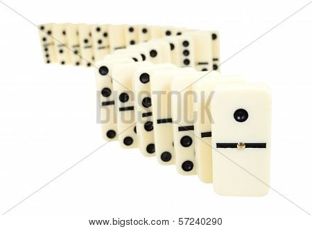 Sinuous Line From Dominoes Isolated