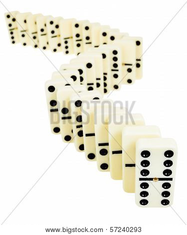 Serpentine From Dominoes Isolated
