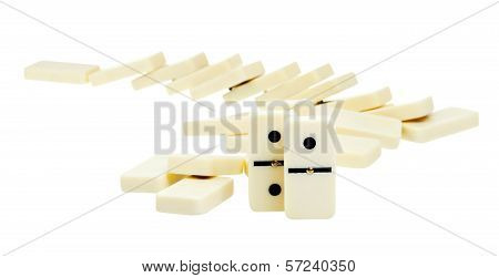 Pile From Fallen Domino Zigzag