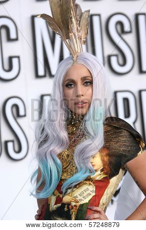 Lady Gaga at the 2010 MTV Video Music Awards, Nokia Theatre L.A. LIVE, Los Angeles, CA. 08-12-10