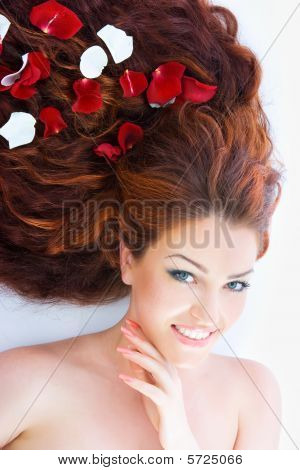 Red Haired Model In Studio