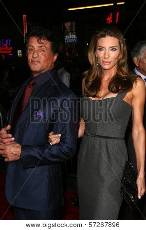 Sylvester Stallone and wife Jennifer Flavin at the 